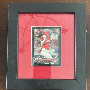 Striking Black and Red Picture Frame with Textured Accents Elly De La Cruz